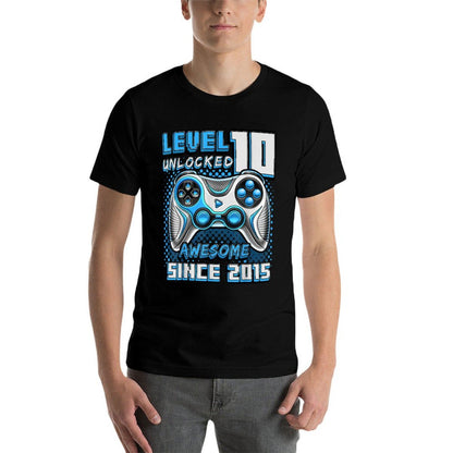 10th Birthday Boy Level 10 Gamer 10 Year Video Game Party  Durable T-Shirt