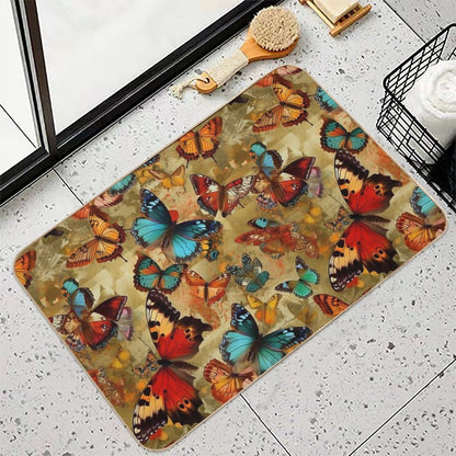 Embrace The Beauty of Bold Colors with Butterfly Prints  Versatile Bath Mat