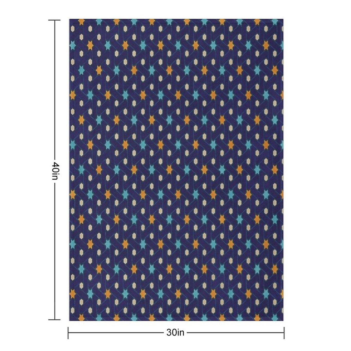 Moroccan Starry Night Mosaic Machine-washable Throw Blanket