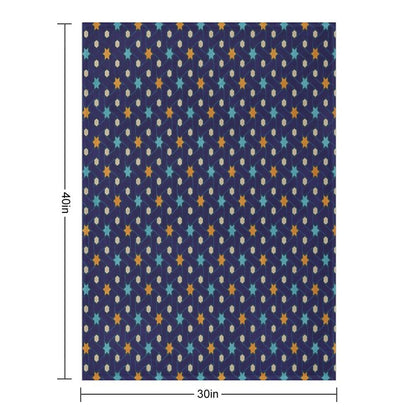 Moroccan Starry Night Mosaic Machine-washable Throw Blanket