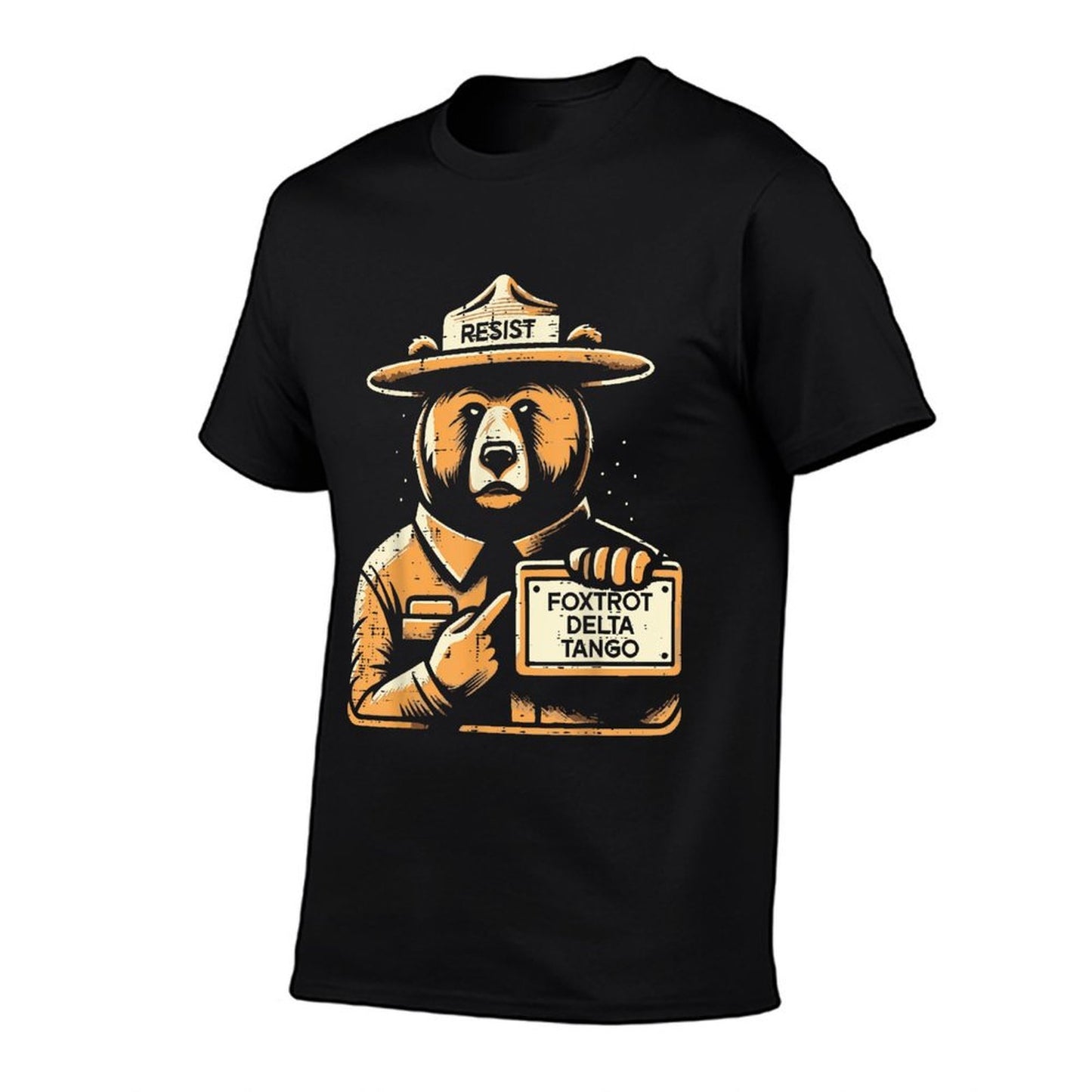 Resist Foxtrot Delta Tango Bear Equality Civil Rights Men  Easy-care T-Shirt