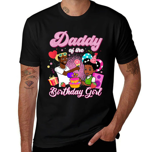 Daddy Of The Birthday Girl Gracie's Corner Birthday Party  Rolled Sleeves T-Shirt