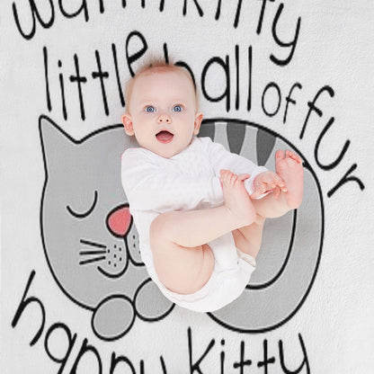 Soft Kitty Warm Kitty Little Ball Of Fur - Happy Kitty Sleepy Kitty Purr Purr Purr Easy Care Throw Blanket