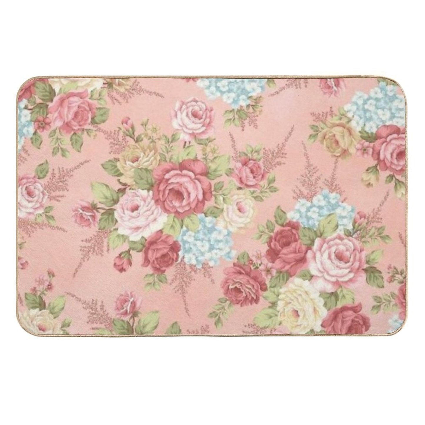 Shabby Chic Pink  Easy Maintenance Bath Mat
