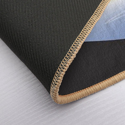 Beach Silhouette (Blue)  Easy Maintenance Bath Mat