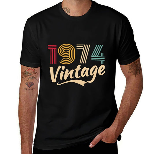 Vintage 1974 Retro 50 Years Old Bday Gifts For 50th Birthday  Moisture-wicking T-Shirt