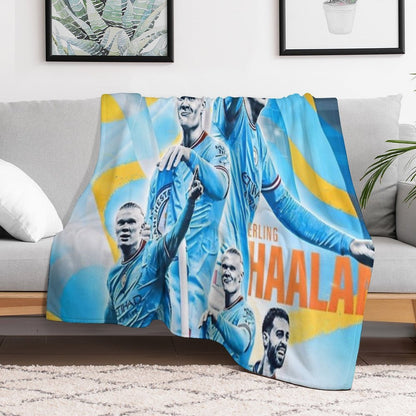 Erling Haaland Gift-ready Throw Blanket