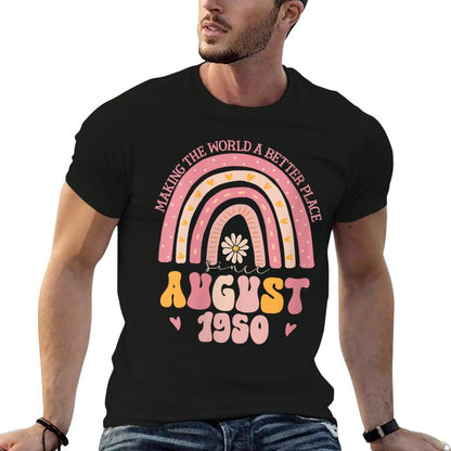 Womens Turning 75 Retro August 1950 75th Birthday for Women  Moisture-wicking T-Shirt