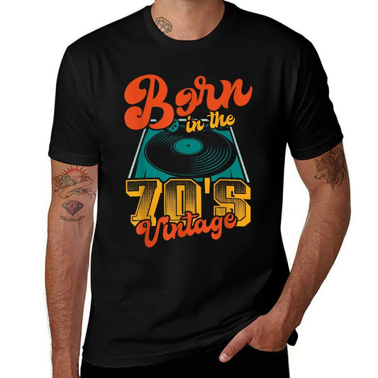 Born In The 70's Vintage Vinyl 50 Bday 50th Birthday  Quick-drying T-Shirt