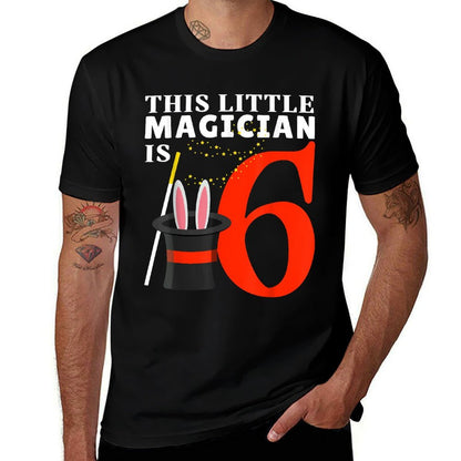 This Little Magician Is 6 Six Year 6th Birthday Party Magic  Eco-friendly Material T-Shirt