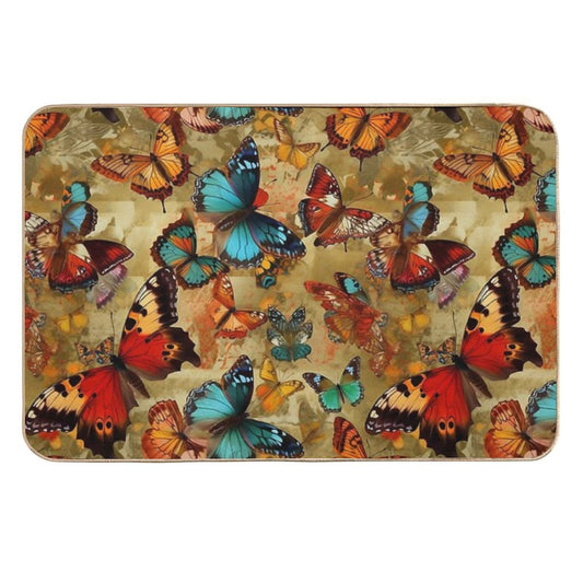Embrace The Beauty of Bold Colors with Butterfly Prints  Versatile Bath Mat