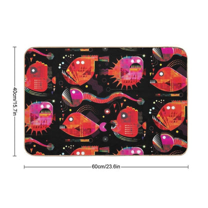 Abyssal Fish  Slip-Resistant Bath Mat