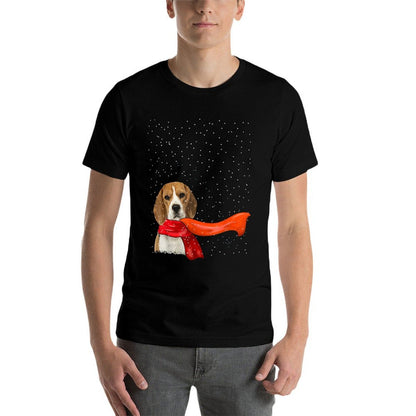 Beagle Dog Winter Christmas Sweater Xmas Pet  Easy-care T-Shirt