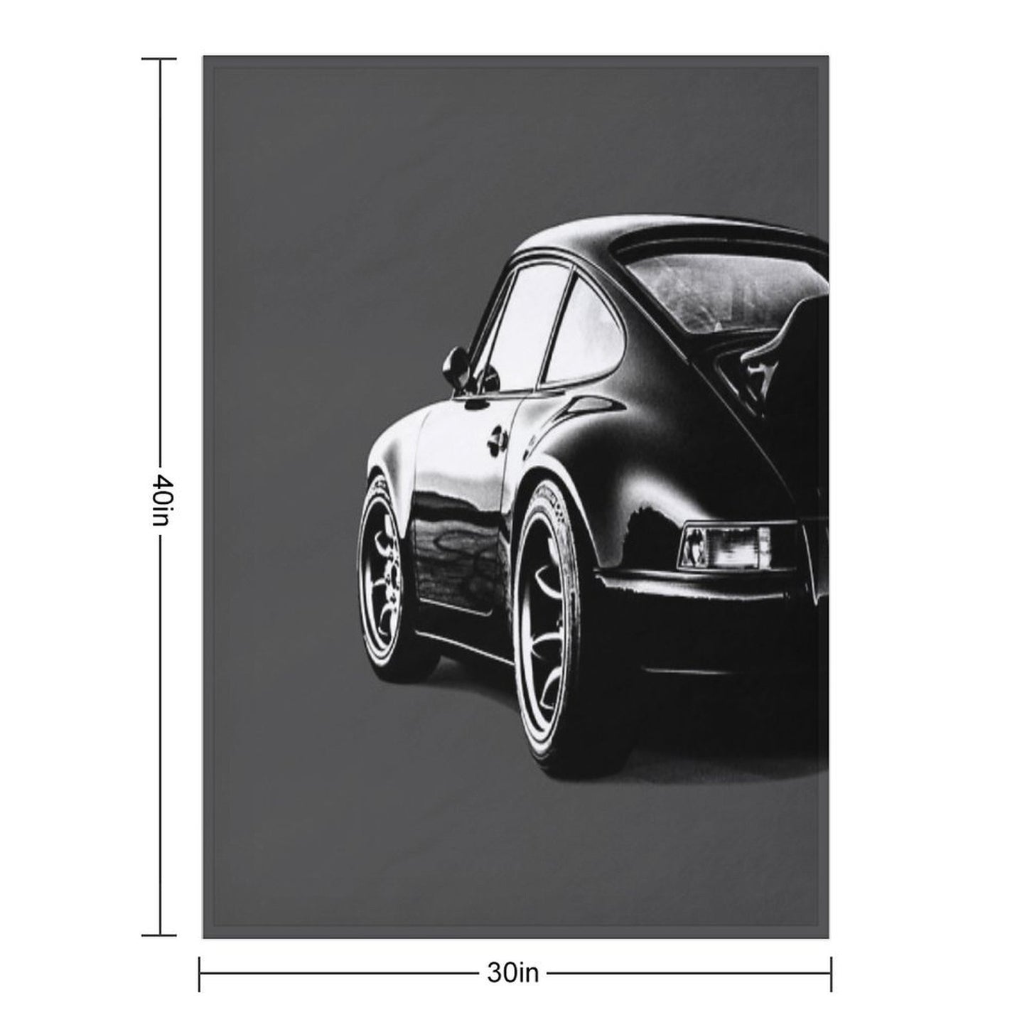 Porsche 911 on Grey Comfort Throw Blanket
