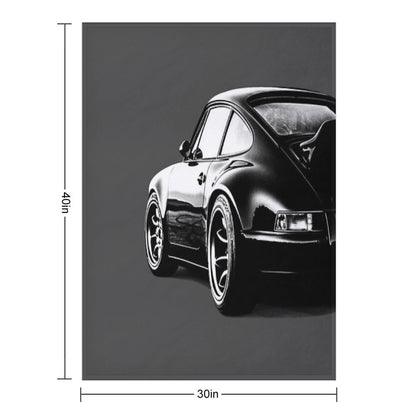 Porsche 911 on Grey Comfort Throw Blanket