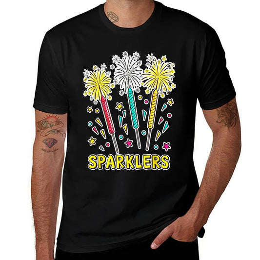 Celebrate Any Occasion with Colorful Sparklers  Graphic-printed T-Shirt