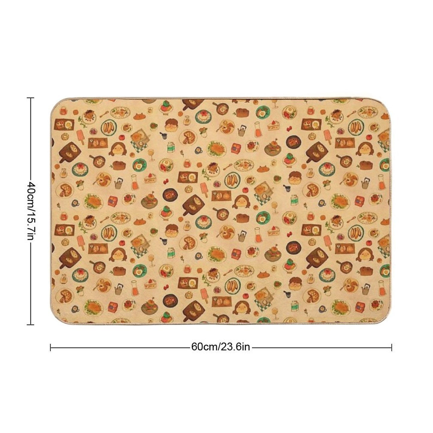 Dishes  Easy To Clean Bath Mat