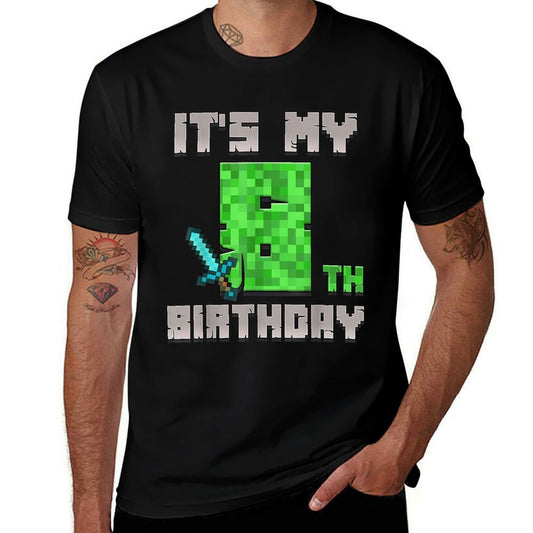 Birthday Boy Its My 8th Birthday Gamer Pixel Number  Quick-drying T-Shirt