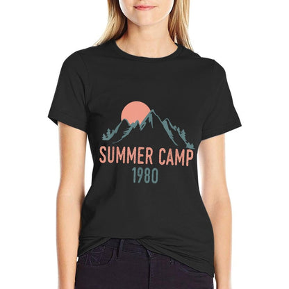 Vintage Summer Camp 1980  Oversized Silhouette T-Shirt