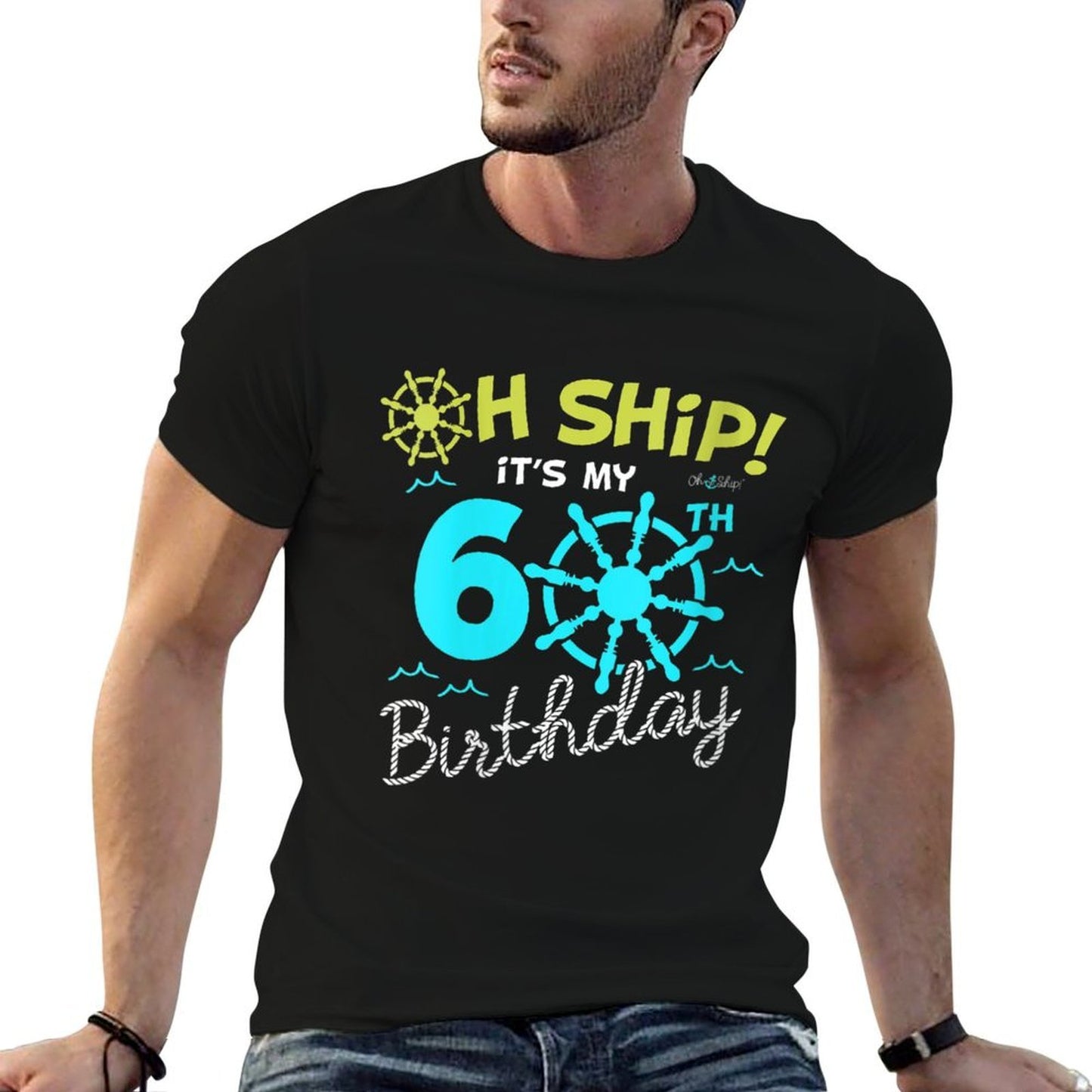 Womens Oh Ship It's My 60th Birthday - I'm 60 Birthday Cruise  Trendy Pattern T-Shirt