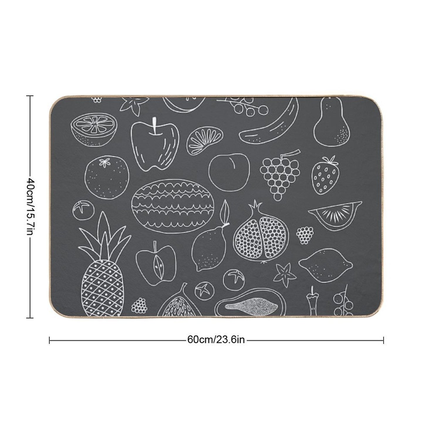 Fruity Drawings  Anti-Trip Bath Mat