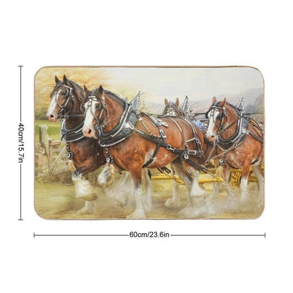 Clydesdales in Harness  Pet-Safe Bath Mat