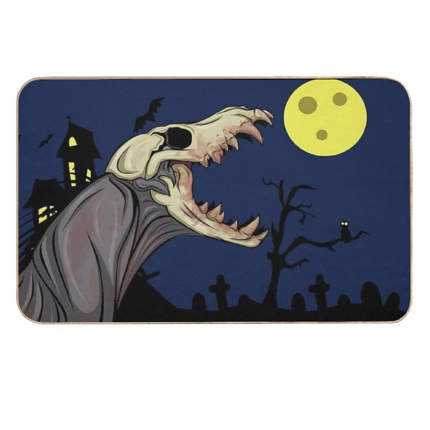 Halloween Skull Monster  Dirt-Trapping Bath Mat