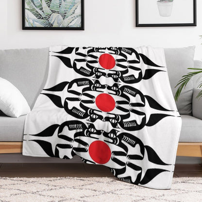 Coast Salish Wolf Shrink-resistant Throw Blanket