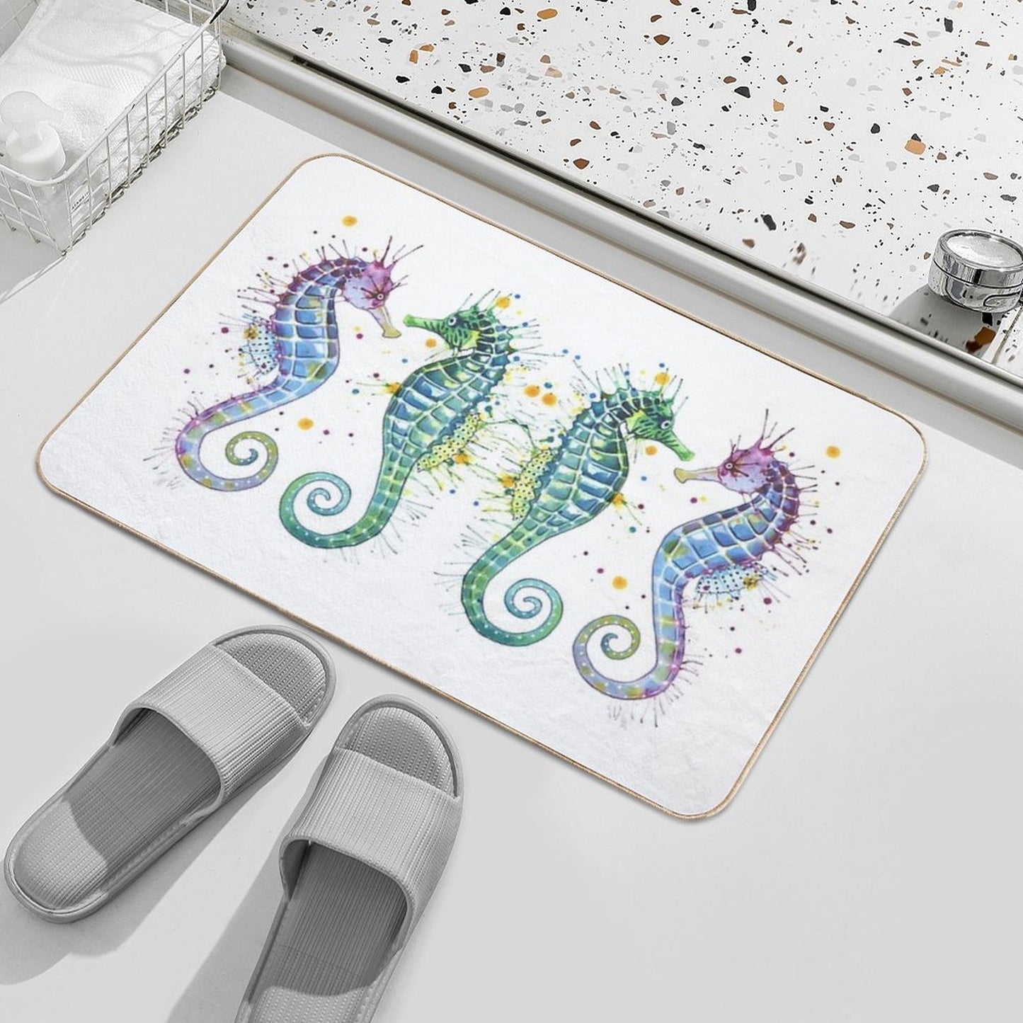Guardians of The Sea - Seahorse  Absorbent Bath Mat