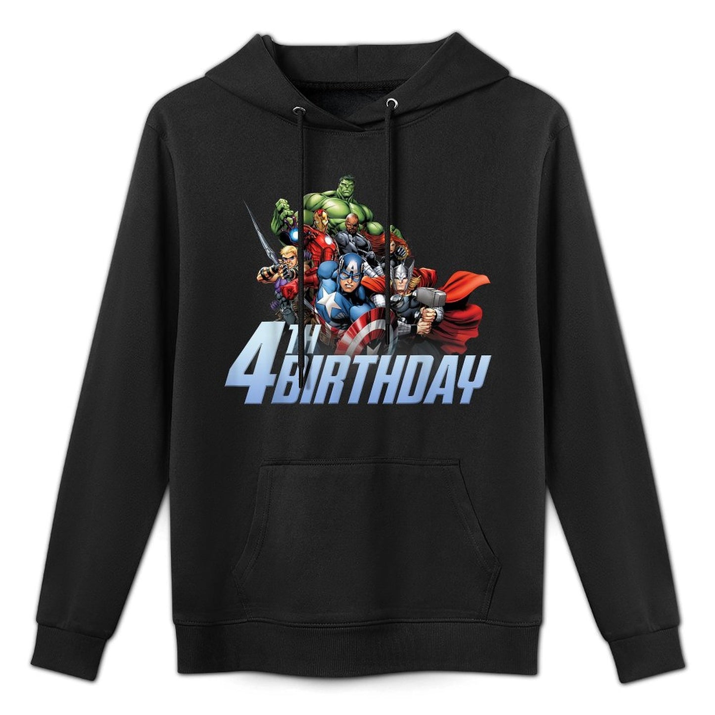 Marvel Avengers Action Shot 4th Birthday Medium-Weight Fabric Hoodie