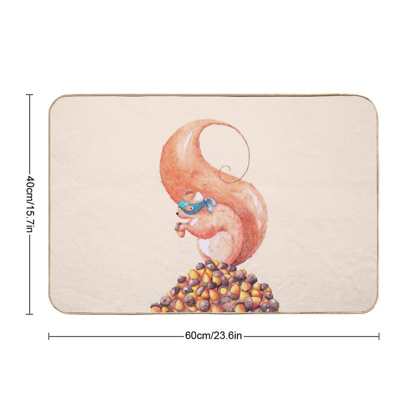 The Bandit Squirrel  Slip-Resistant Bath Mat