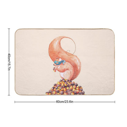 The Bandit Squirrel  Slip-Resistant Bath Mat