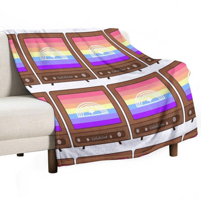 TV Glowing in Xenogender Colors Versatility Throw Blanket