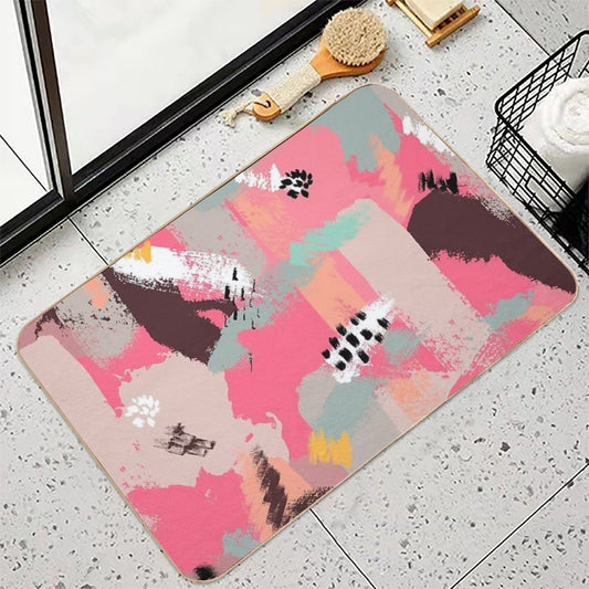 Modern Art  Rapid-Drying Bath Mat