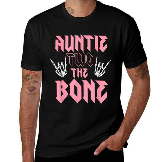 Auntie Two The Bone Birthday 2 Years Old Birthday Girl  High-quality Stitching T-Shirt