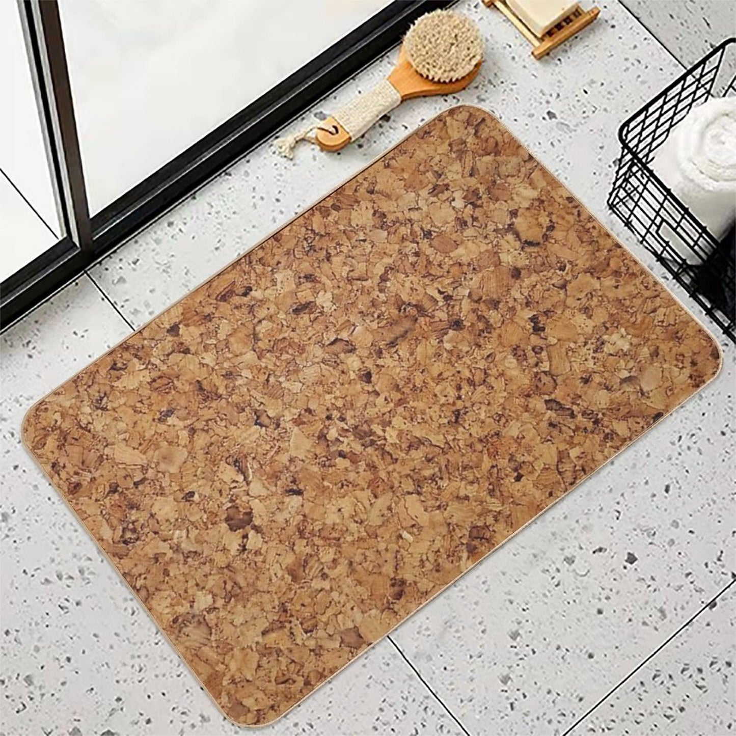 Cork Texture  Odorless Bath Mat
