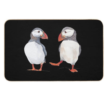 Pssstt... Wanna Dance Sweet Puffin Friends  High-Traffic Bath Mat
