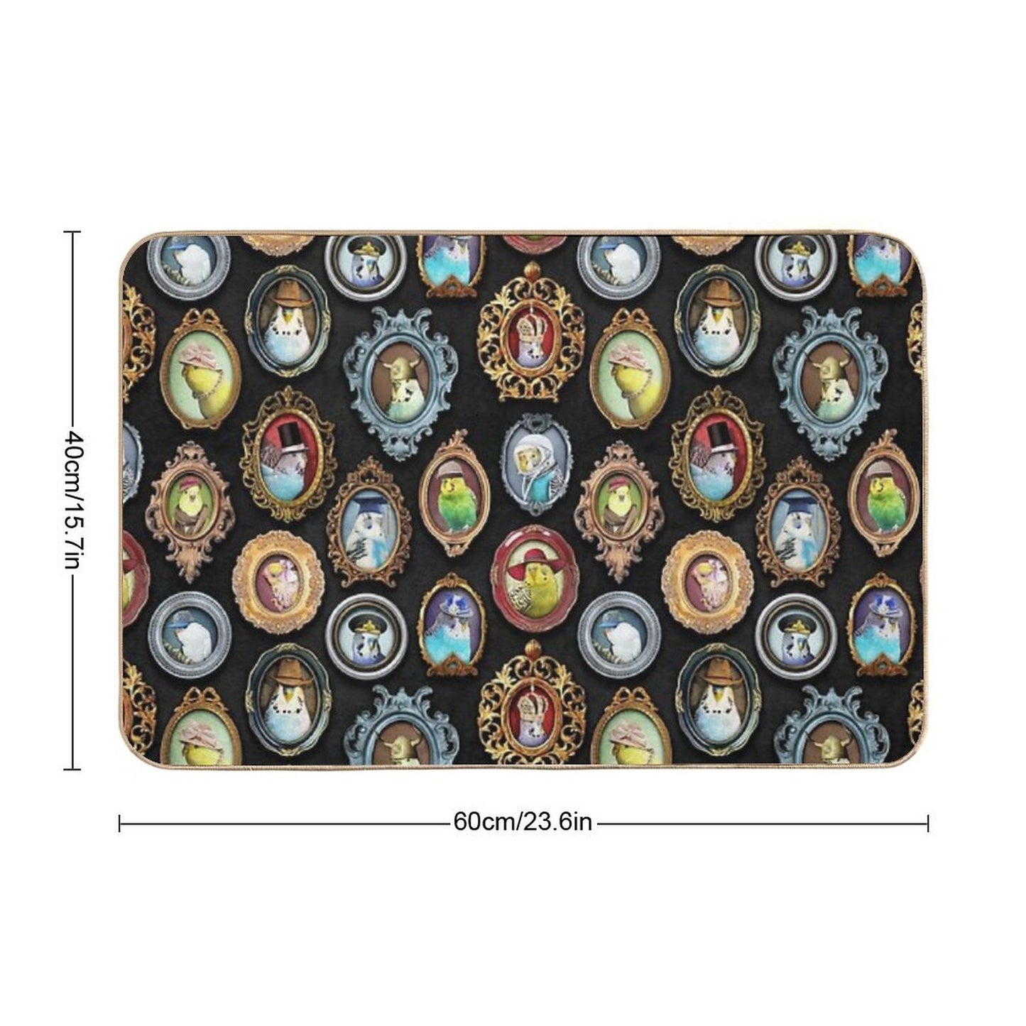 Budgies in Hats  High-Traffic Bath Mat