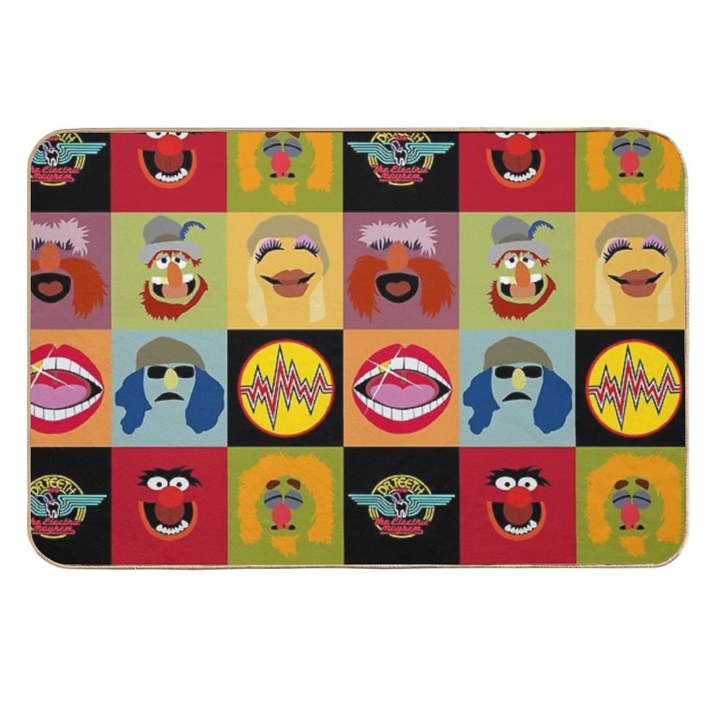 Dr. Teeth And The Electric Mayhem Ft Lips  Fade-Resistant Bath Mat