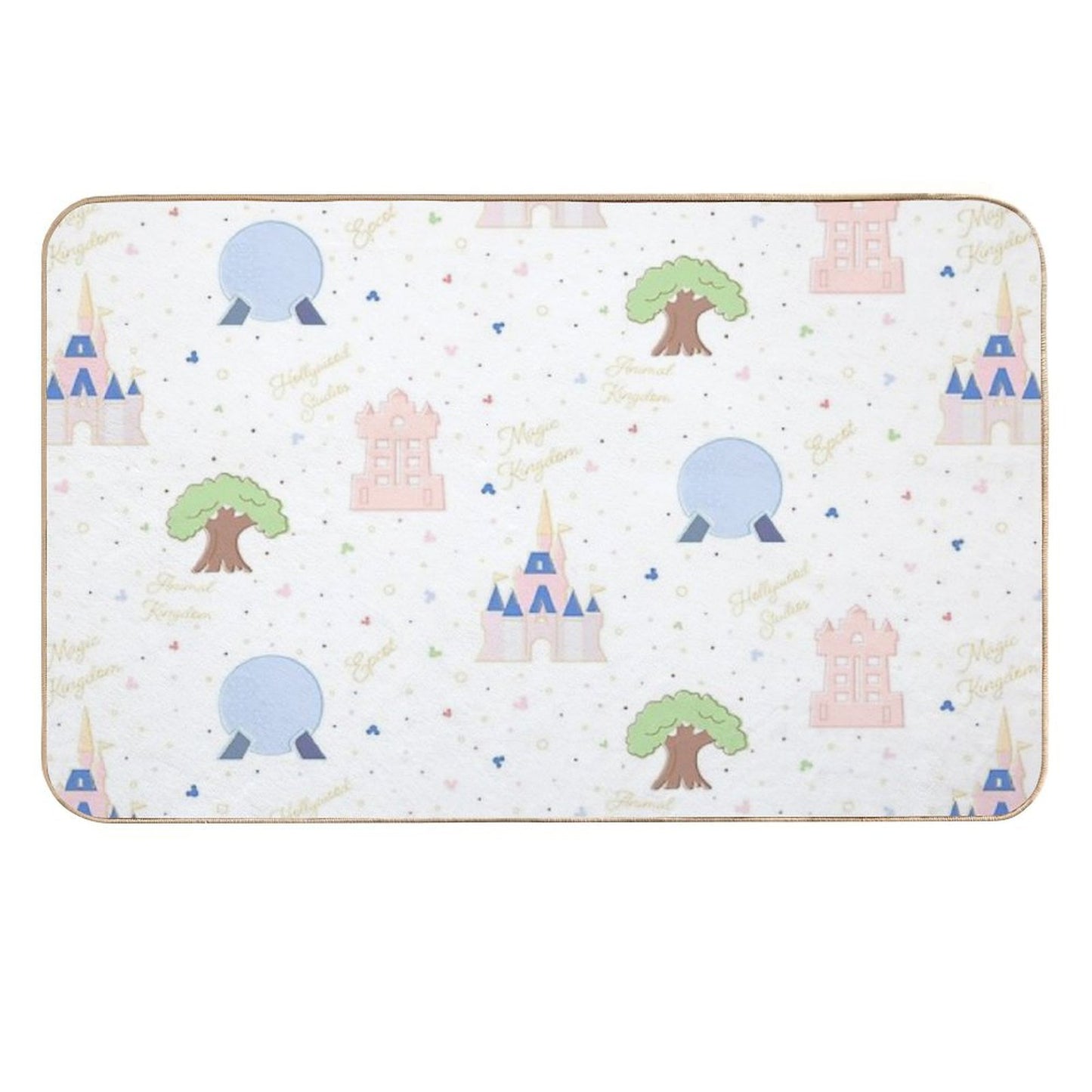 Four Magic Kingdoms Pattern  Versatile Bath Mat