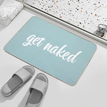 Get Naked Blue  Easy Maintenance Bath Mat