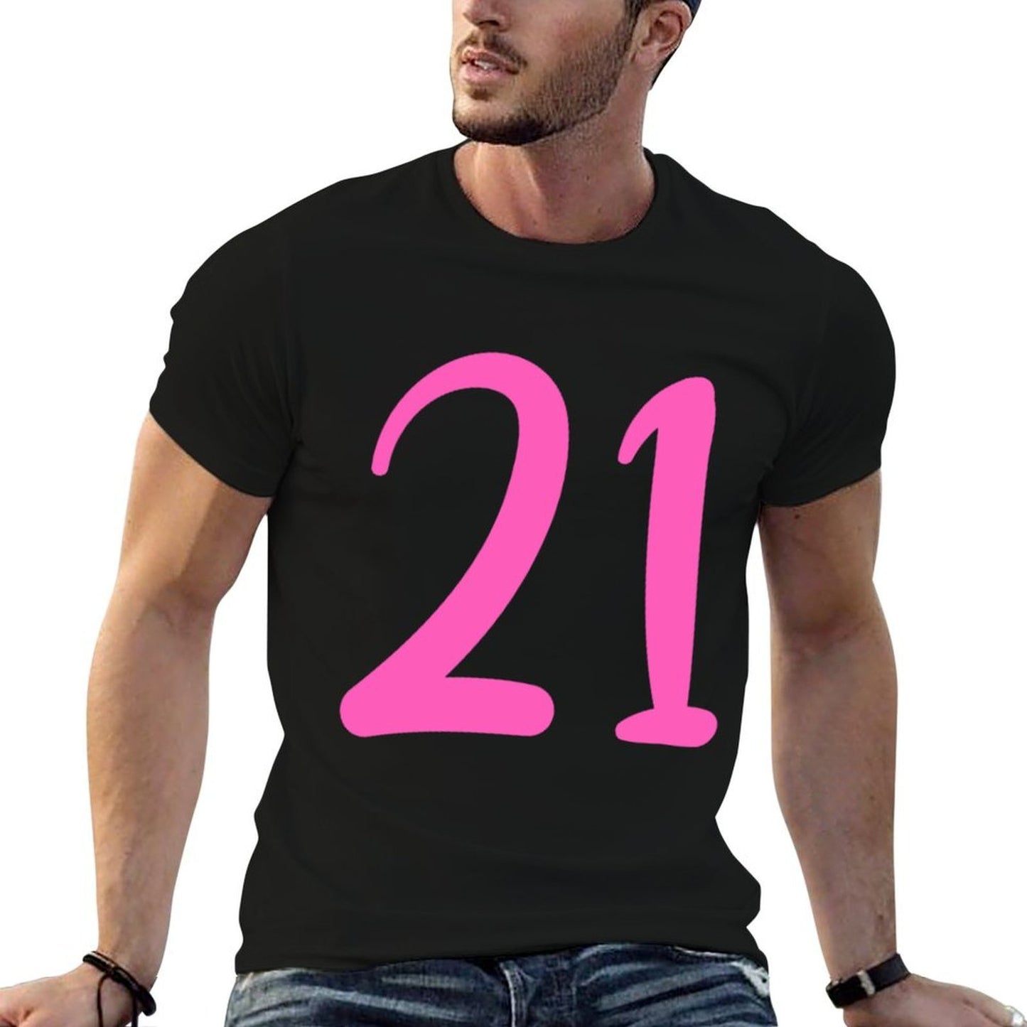 21st Birthday Cheers To 21 Years Pink 21st Birthday Sweatshirt  Classic T-Shirt
