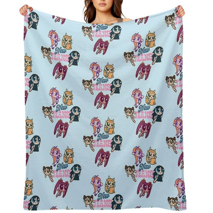 NewJeans Powerpuff Girls Lightweight Throw Blanket