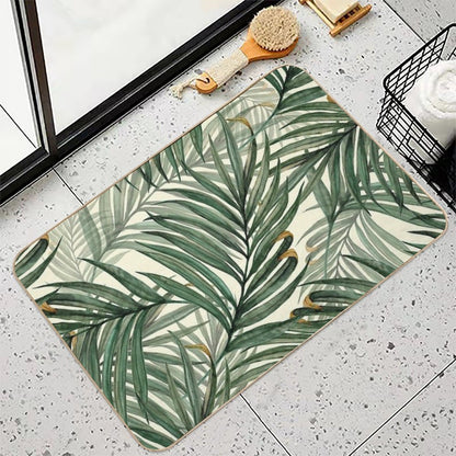Palm Leaves  Fade-Resistant Bath Mat