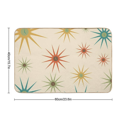 Cocktail Hour Retro Starburst Clocks by Bobby West  Dirt-Trapping Bath Mat