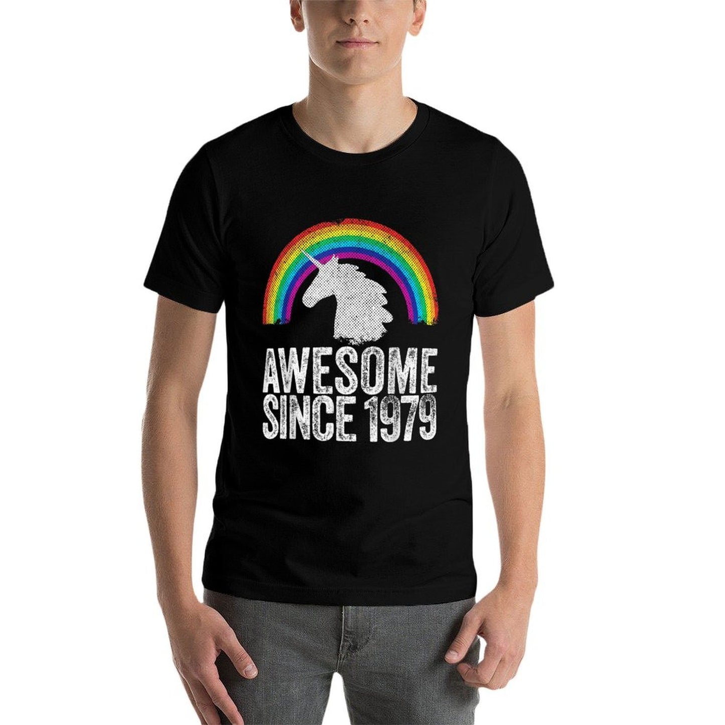 1979 40th Birthday Gift Unicorn Rainbow 40 Years Old Women  Relaxed-fit T-Shirt