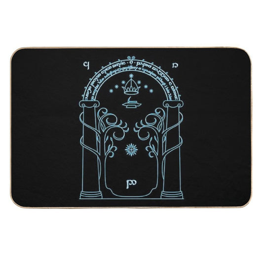 Gate to Moria - Light Blue  Repositionable Bath Mat