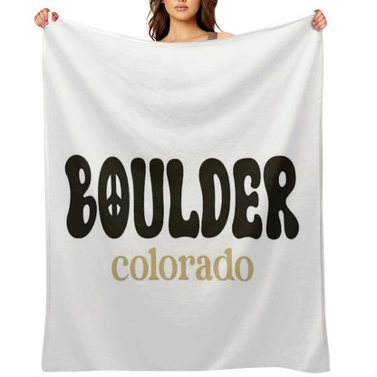Boulder, CO Plush Throw Blanket