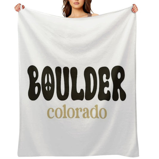 Boulder, CO Plush Throw Blanket