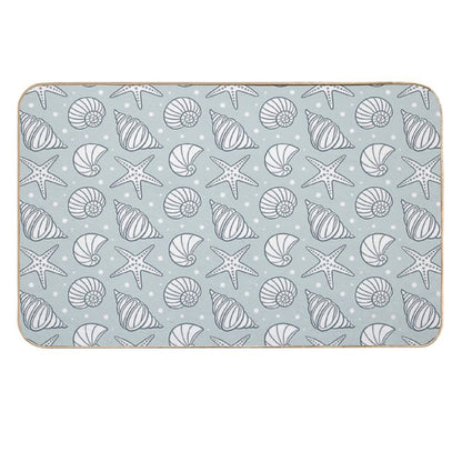 Cute Shells in The Ocean  Long-Lasting Bath Mat